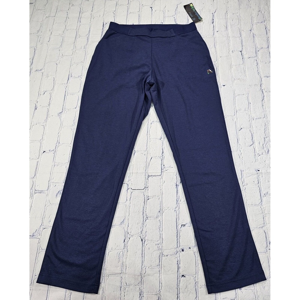 WonderWink WOMENS SIZE M Aero 5919 Ponte Knit Straight Leg Pant Blue
